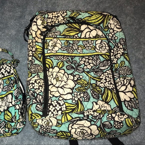 Vera Bradley Island Bloom Laptop backpack - Picture 2 of 6